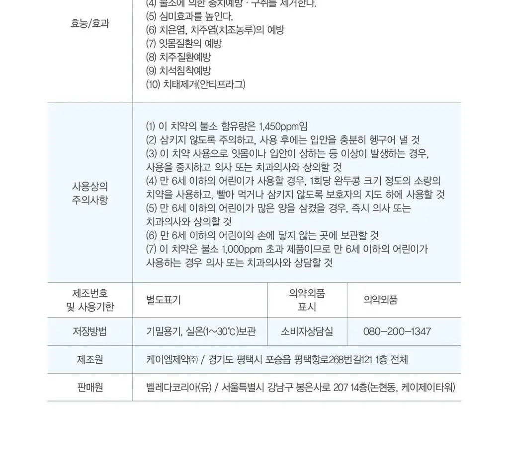 [고불소] 벨레다 잇몸 치약 100g 상세페이지 25